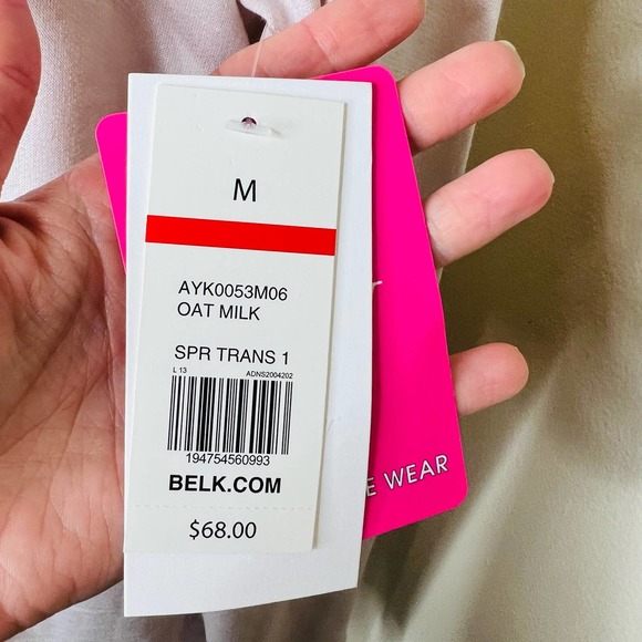 NWT ADYP Turtleneck Top Sweater MEDIUM Light Pink Jersey Knit Pullover Modern - Picture 4 of 9